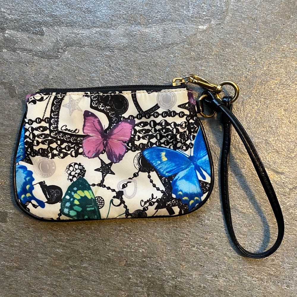 Coach Rare Butterfly Limited Edition Multicolor Wristlet.